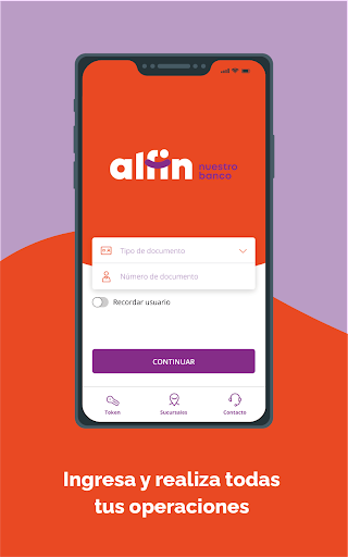 Android application Alfin Banco screenshort