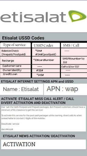 Mobile SIM USSD Codes Package
