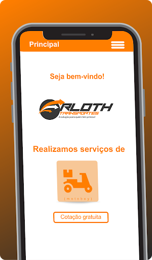 Android application Rloth Transportes - Cliente screenshort