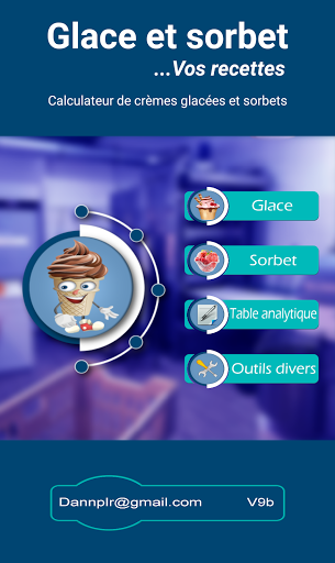 Android application Glace & sorbet...Vos recettes screenshort