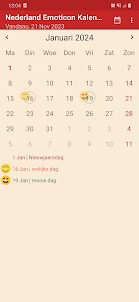 Nederland Emoticon Kalender
