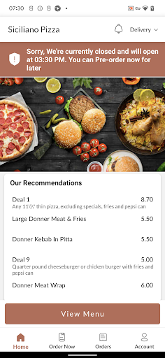 Siciliano Pizza Screen 2