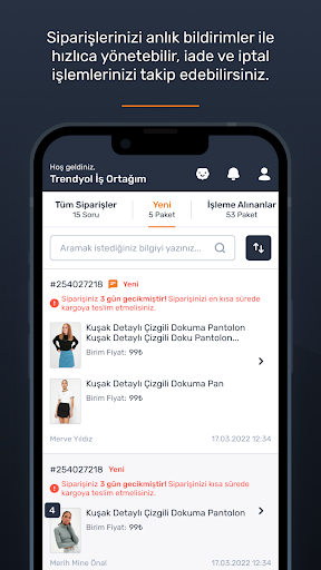 Screenshot of Trendyol Satıcı Paneli
