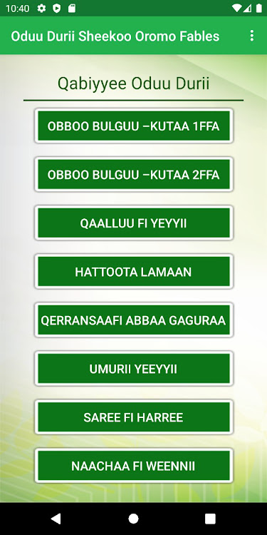 Oduu Durii Oromoo Fables - 4.51 - (Android)