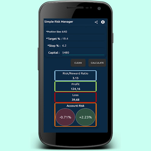 Risk Calculator for Traders Screen 2