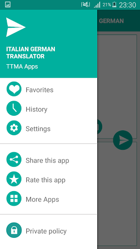 Italian German Translator Screen 3