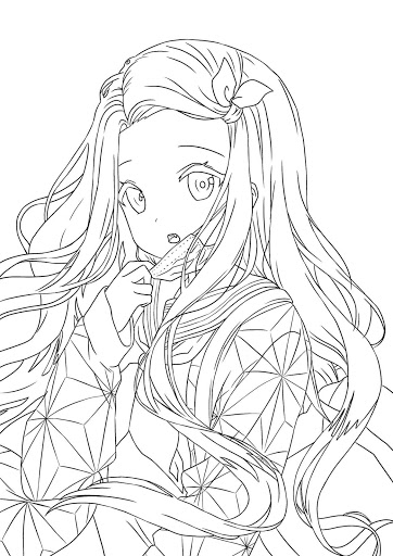 840 Nezuko Coloring Pages Cute  Best Free