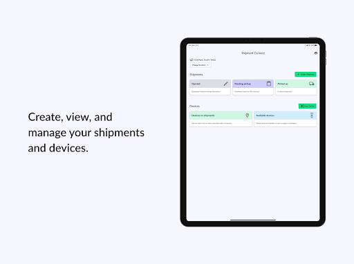 Android application Overhaul: Shipment Connect screenshort