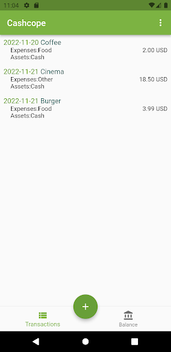 Android application Cashcope: Ledger companion screenshort