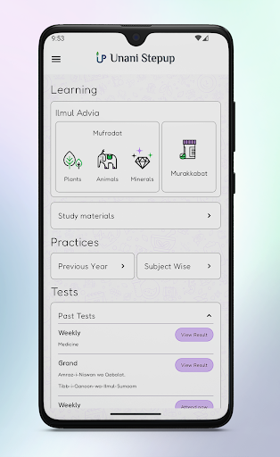 Android application Unani Stepup screenshort