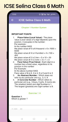 ICSE Selina Class 6 Math Screen 2