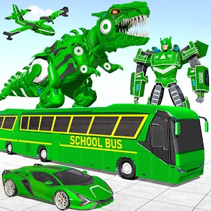 School Bus Robot Car Game 1