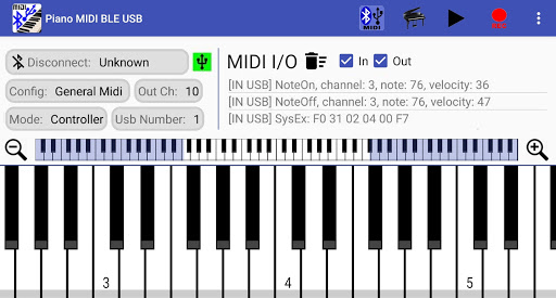 Piano MIDI Bluetooth USB Screen 2