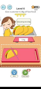 Food slicing: Cutting Puzzle