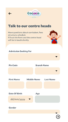 Cocoon Preschool Screen 3