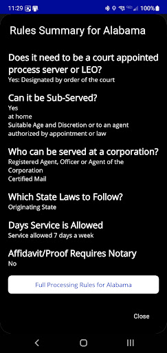 Android application ServeGuardian screenshort