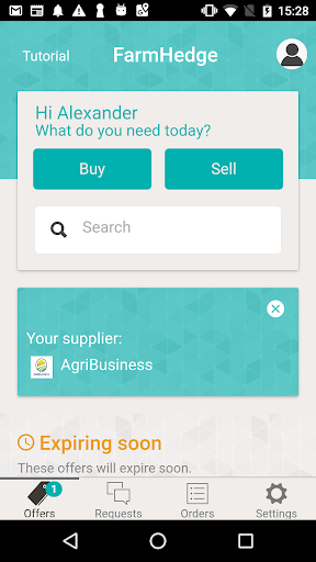 Android application FarmHedge screenshort