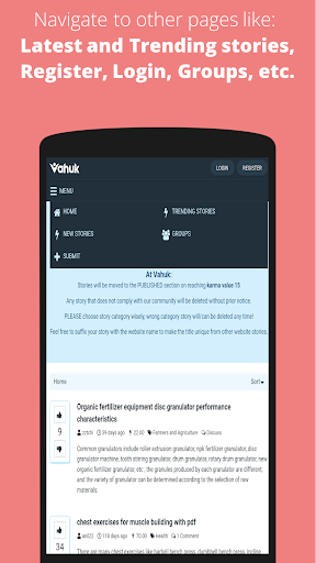 Vahuk - Social Bookmarking Screen 3