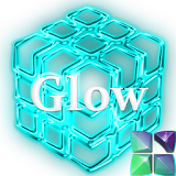 Next Launcher Theme Glow Cyan icon
