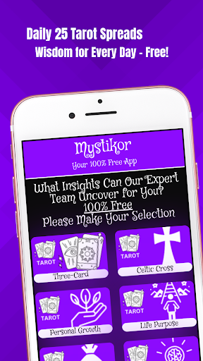 Android application Tarot Card Reading - Mystikor screenshort