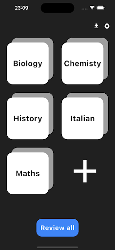 Android application Recall - Efficient Flashcards screenshort
