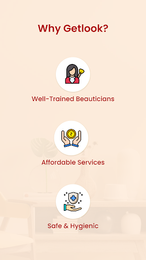 GetLook Salon at Home Services Screen 2