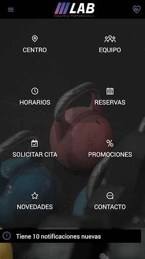 Android application LAB Health&Perfomance screenshort
