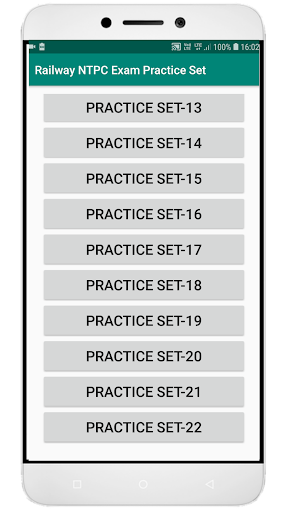 Railway NTPC Exam Practice Set Offline