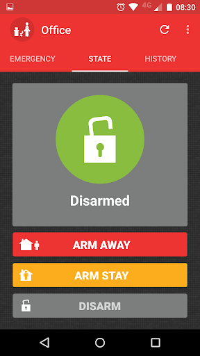 Alarm Control Screen 3