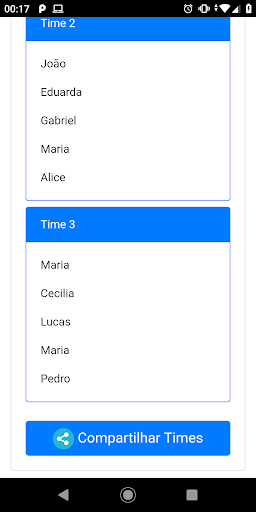 Sorteia Time Screen 3