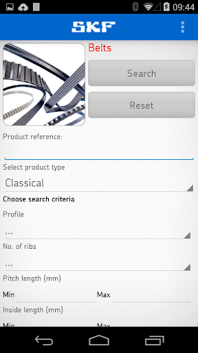 SKF PTP Catalogue Screen 2