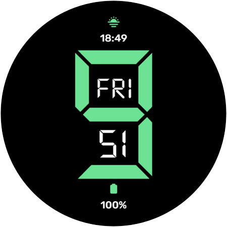 Android application Segmented - watchface screenshort