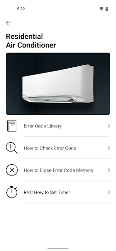 Panasonic AC Service Guide Screen 2