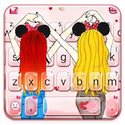 Best Friend Bow Girls Keyboard Theme