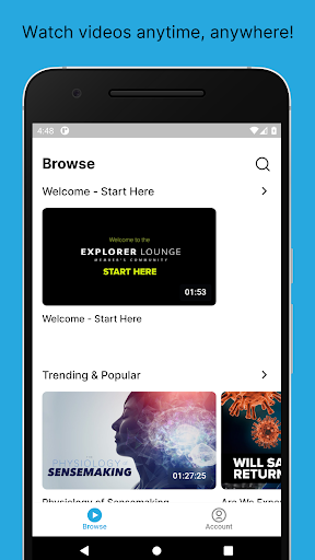 Android application Explorer Lounge screenshort