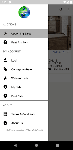 Screenshot of Vanzant Auctions