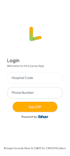 Ibhar-CAHO License App Screen 2