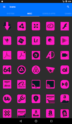 Pink and Black Icon Pack
