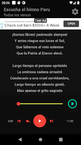 Imágen 3 Himno Peru 6 Estrofas Aprender android