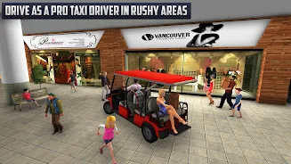 Shopping Mall Radio Taxi Drive: Taxi Games Screenshot