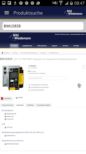 Bihl+Wiedemann Screen 2