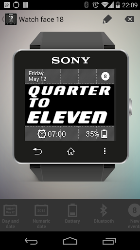 Android application Fuzzy Watchfaces SmartWatch 2 screenshort