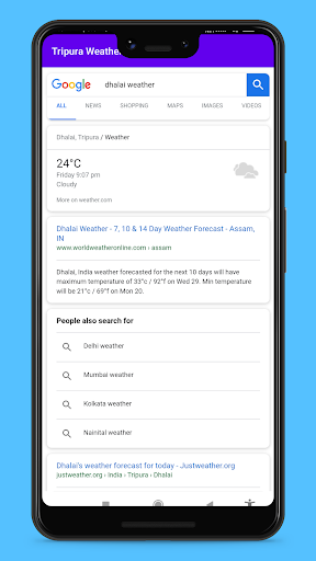Tripura Weather App Screen 3
