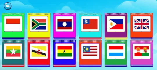 Flags world coloring