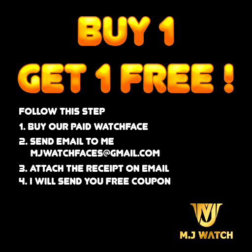 Android application MJ255 Digital Watch Face screenshort