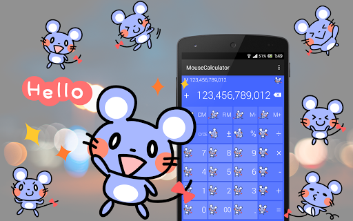 Android application Cute mouse calculator screenshort