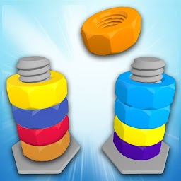 Nut & Bolts Color Sort Game 3D
