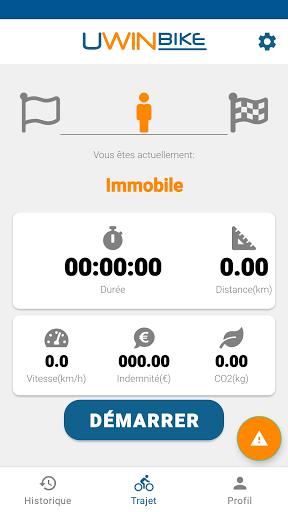Android application uwinbike screenshort