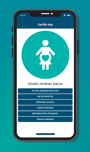 Android application Cartilla embarazada screenshort