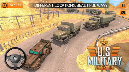 لعبة محاكاة شاحنة الجيش الأمري